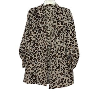 Dana Buchman Animal Print Cardigan Jacket Size Small